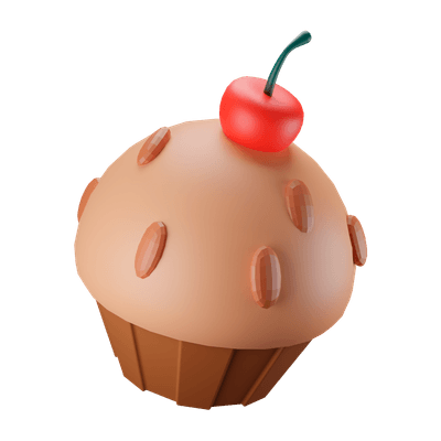 One Fresh and nutritious Cupcakes or small Cake as Christmas treats